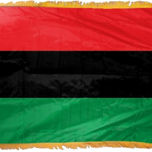 Afro-Am Flag with Pole Hem & Fr