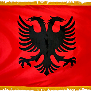 Albania Flag with Pole Hem