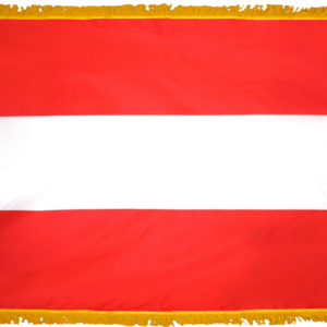 Austria No Eagle Flag w/ Pole Hem
