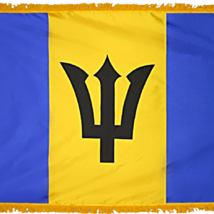 Barbados Flag w/ Pole Hem