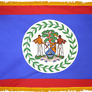 Belize Flag w/ Pole Hem