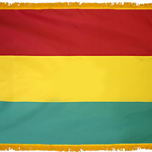 Bolivia No Seal Flag w/ Pole Hem