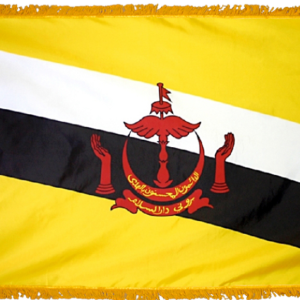 Brunei Flag w/ Pole Hem & Fr