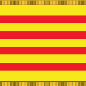 Catalonia Flag w/ Pole Hem