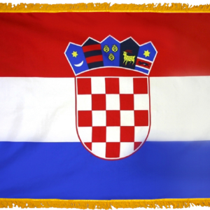 Croatia Flag w/ Pole Hem