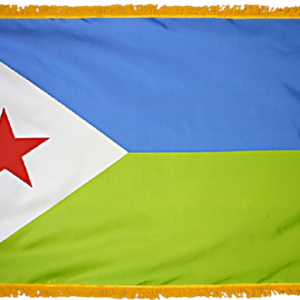 Djibouti Flag w/ Pole Hem