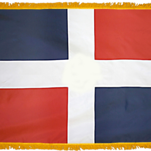 Dominican Republic No Seal Flag w/ Pole Hem