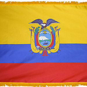 Ecuador w/ Seal Flag w/ Pole Hem