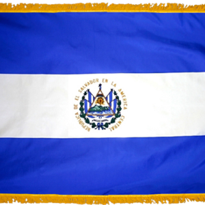 El Salvador w/ Seal Flag w/ Pole Hem