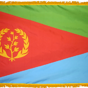 Eritrea Flag w/ Pole Hem & Fr