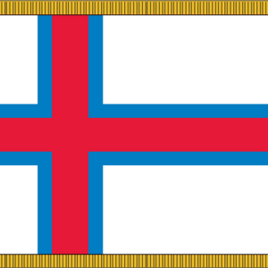 Faroe Islands Flag w/ Pole Hem