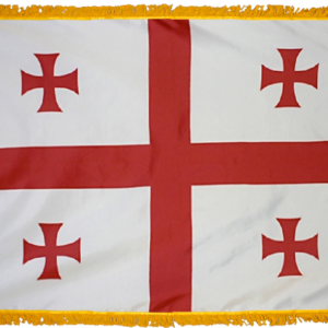 Georgia Republic Flag w/ Pole Hem