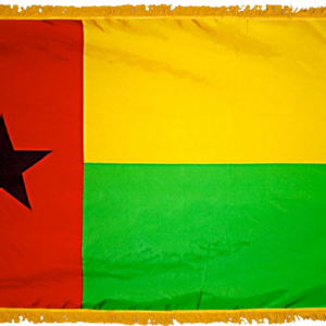 Guinea Bissau Flag w/ Pole Hem & Fr