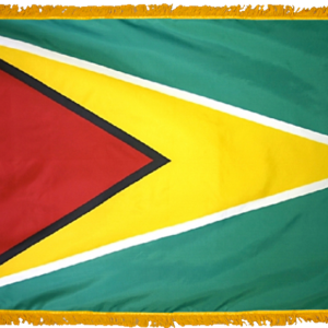 Guyana Flag w/ Pole Hem & Fr