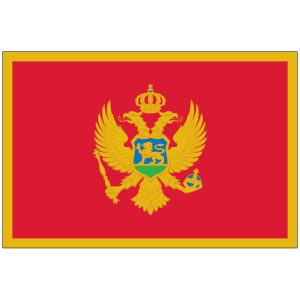 Montenegro Flag w/ Pole Hem