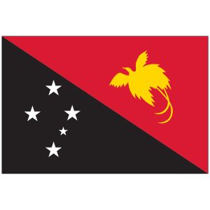 Papua New Guinea Flag w/ Pole Hem