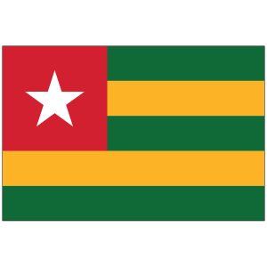 Togo Flag w/ Pole Hem