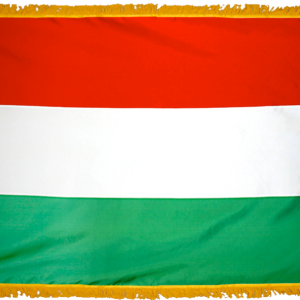 Hungary Flag w/ Pole Hem & Fr
