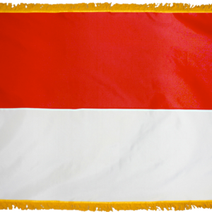 Indonesia Flag w/ Pole Hem & Fr
