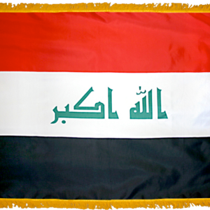 Iraq Flag w/ Pole Hem & Fr
