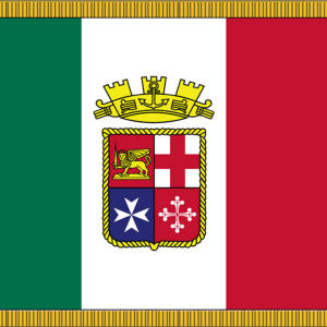 Italian Ensign Flag w/ Pole Hem & Fr