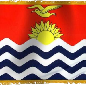 Kiribati Flag w/ Pole Hem & Fr