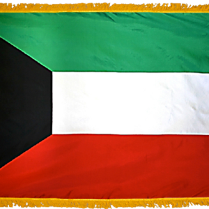 Kuwait Flag w/ Pole Hem & Fr