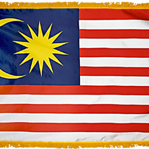 Malaysia Flag w/ Pole Hem & Fr
