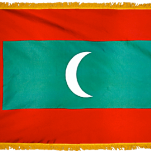Maldives Flag w/ Pole Hem & Fr