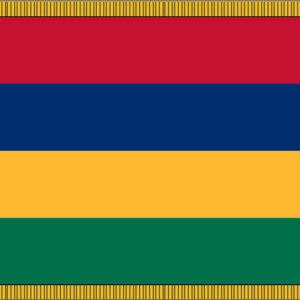 Mauritius Flag w/ Pole Hem & Fr