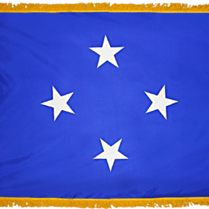 Micronesia Flag w/ Pole Hem & Fr