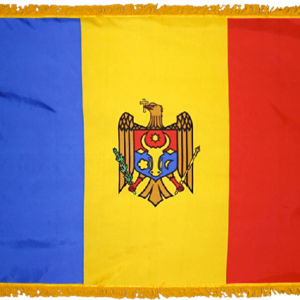 Moldova Flag w/ Pole Hem & Fr