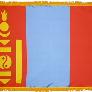Mongolia Flag w/ Pole Hem & Fr