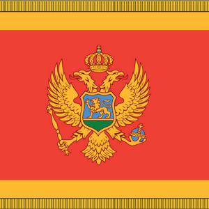 Montenegro Flag w/ Pole Hem & Fr