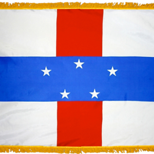 Netherlands Antilles Flag w/ Pole Hem & Fr