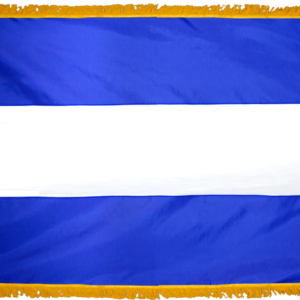 Nicaragua No Seal Flag w/ Pole Hem & Fr