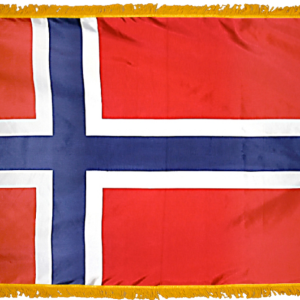 Norway Flag w/ Pole Hem & Fr
