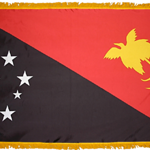 Papua New Guinea Flag w/ Pole Hem & Fr