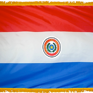 Paraguay Flag w/ Pole Hem & Fr