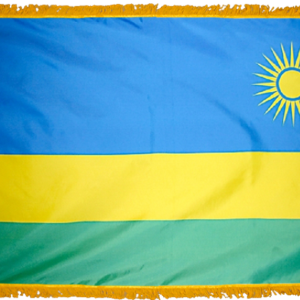 Rwanda Flag w/ Pole Hem & Fr