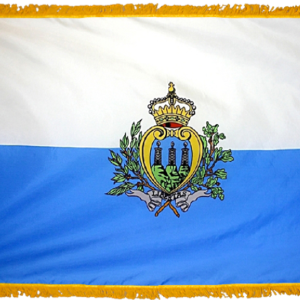 San Marino w/ Seal Flag w/ Pole Hem & Fr