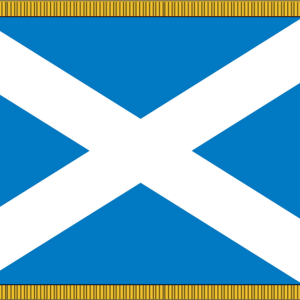 Scotland Cross Flag w/ Pole Hem & Fr