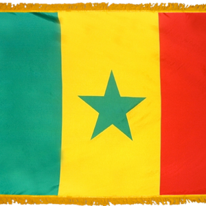Senegal Flag w/ Pole Hem & Fr
