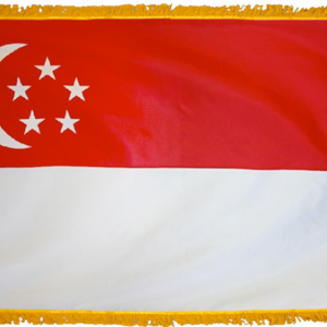 Singapore Flag w/ Pole Hem & Fr
