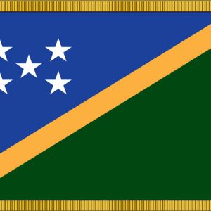 Solomon Islands Flag w/ Pole Hem & Fr