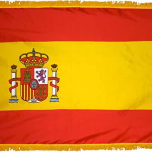 Spain w/ Seal Flag w/ Pole Hem & Fr