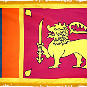 Sri Lanka Flag w/ Pole Hem & Fr