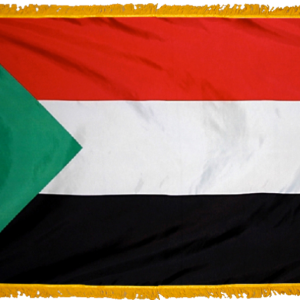 Sudan Flag w/ Pole Hem & Fr