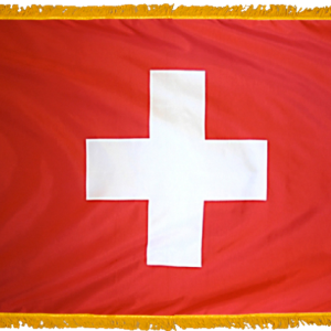 Switzerland Cross Flag w/ Pole Hem & Fr