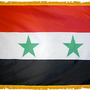 Syria Flag w/ Pole Hem & Fr